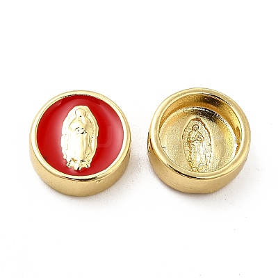 Brass Enamel Beads KK-E068-VB151-2-1