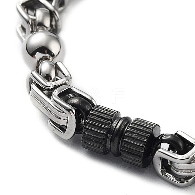 201 Stainless Steel Link Chain Bracelets BJEW-Z023-02B-1