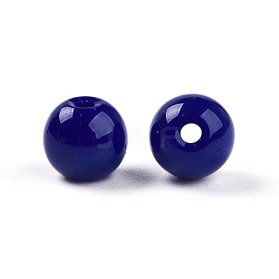 Opaque Solid Color Glass Beads GLAA-N007-6mm-A03-1
