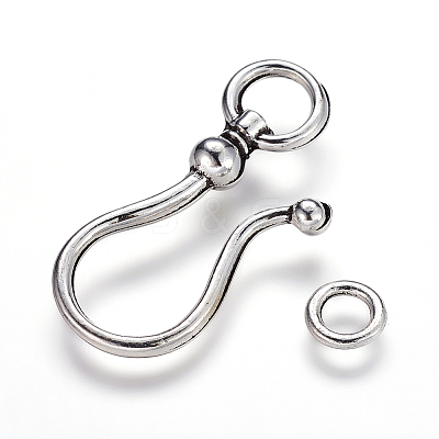 Tibetan Style S Hook Clasps LS-LF5091Y-1