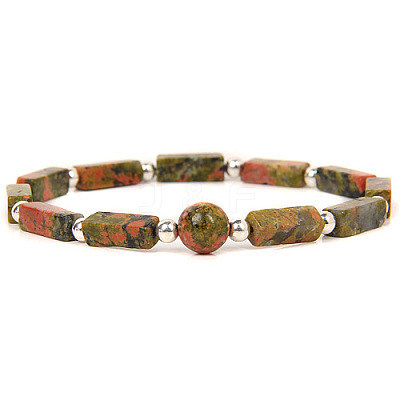 Natural Unakite Stretch Bracelet DP3019-5-1