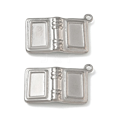 304 Stainless Steel Pendant Cabochon Settings SA-CBAE5AC-23P-1