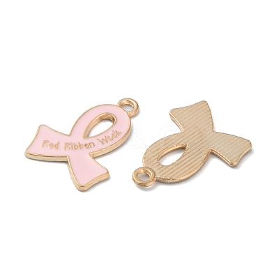 Light Gold Tone Zinc Alloy Enamel Pendants ENAM-WH0061-11B-1