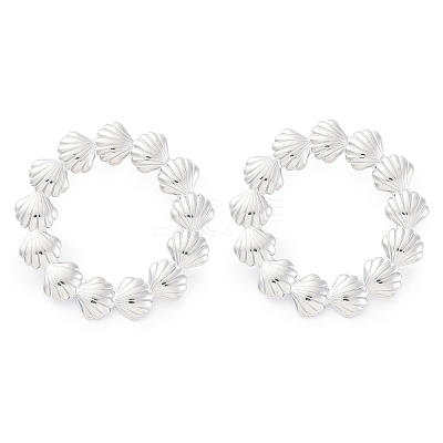 304 Stainless Steel Stud Earrings for Women EJEW-K306-18P-1