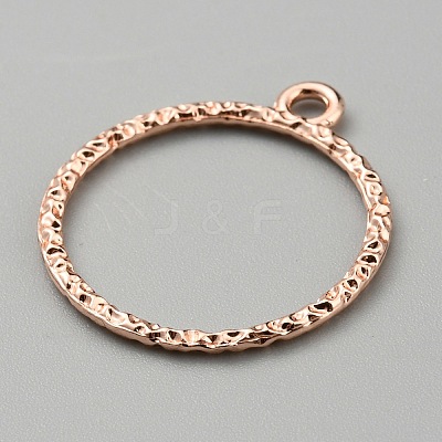 Alloy Open Back Bezel Pendants FIND-TAC0017-41C-RG-1