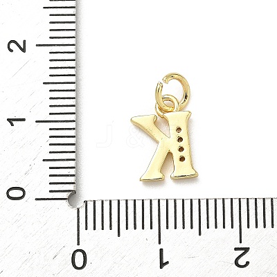 Brass Micro Pave Cubic Zirconia Charms KK-I382-03G-K-1