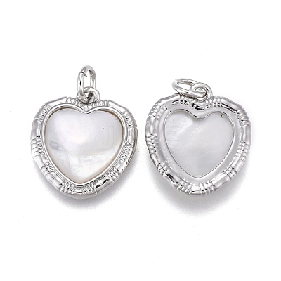 Natural Shell Pendants ZIRC-M108-55P-1