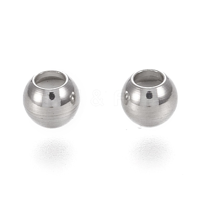 202 Stainless Steel Beads STAS-K204-02E-P-1