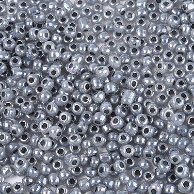 DIY Craft Beads 6/0 Ceylon Round Glass Seed Beads X-SEED-A011-4mm-149-1