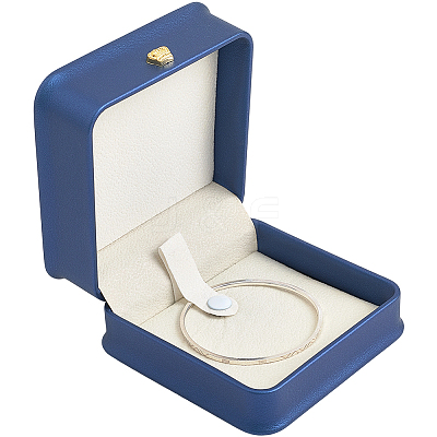 1Pc PU Leather Jewelry Bangle Gift Storage Boxes CON-BBC0001-06-1