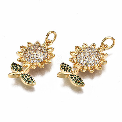 Brass Micro Pave Cubic Zirconia Pendants LS-ZIRC-Q200-013-NF-1