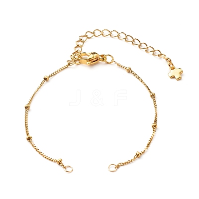 Handmade 304 Stainless Steel Satellite Chains Bracelets Making Accessories AJEW-JB01024-1