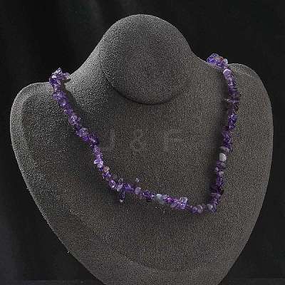 Natural Supper 7 Rutilated Quartz Chip Beaded Necklaces for Men Women NJEW-G159-01U-1