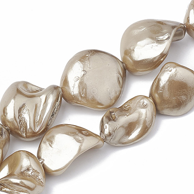 Shell Pearl Beads Strands BSHE-Q031-15-1