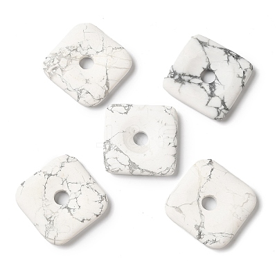 Frosted Natural Howlite Pendants G-C138-03B-1
