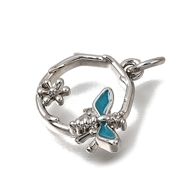 Brass Enamel Pendants KK-CBAEEA8-02P-03-1