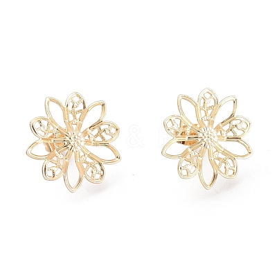 Brass Stud Earring Findings KK-M211-08G-1