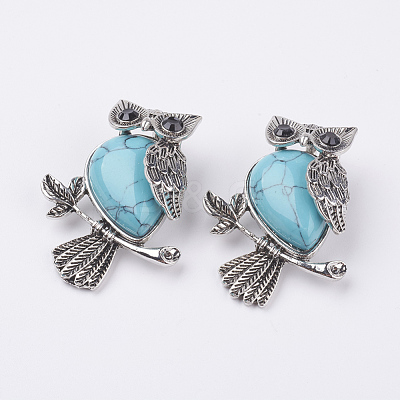 Synthetic Turquoise Pendants G-E442-01K-1