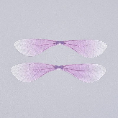 Polyester Fabric Wings Crafts Decoration X-FIND-S322-003G-1