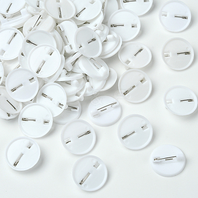 80Pcs Plastic Brooch Base Settings KY-SC0002-39A-1