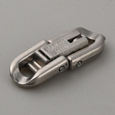 304 Stainless Steel Fold Over Clasps STAS-WH0036-31P-1
