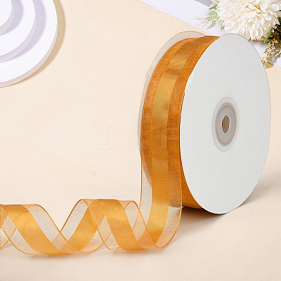 1Roll Solid Color Organza Ribbons ORIB-CY0001-02G-1