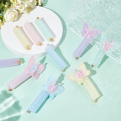 10Pcs 10 Styles Silicone Hair Accessories for Women Girls OHAR-AR0001-09-1