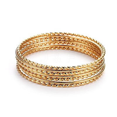 Fashion 201 Stainless Steel Bangle Sets BJEW-L664-001B-1-1