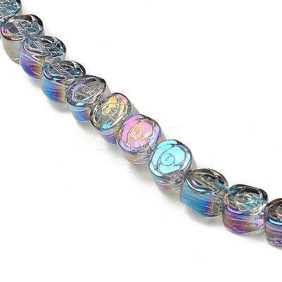 Electroplate Transparent Glass Beads Strands EGLA-L044-A-HP02-1