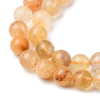 Natural Yellow Fluorite Beads Strands G-K340-A03-02A-1