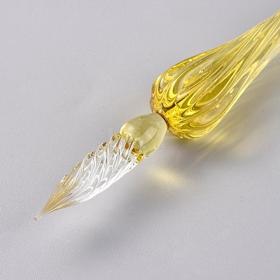 Handmade Glass Dip Pen AJEW-WH0121-43F-1