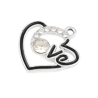 Alloy Rhinestone Pendants RB-CBA332B-07C-P-1