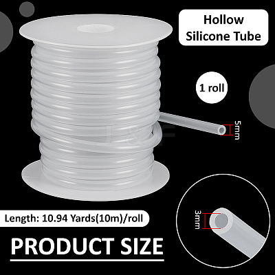 1 Roll Hollow Silicone Tube AJEW-BC0010-58C-1