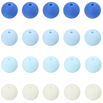 Rubberized Style Imitated Silicone Acrylic Beads MACR-PA0001-06C-02-1