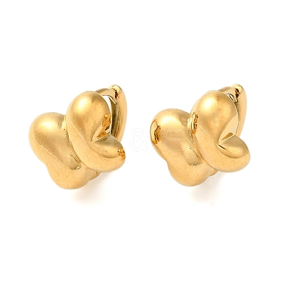 Real 18K Gold Plated 304 Stainless Stee Hoop Earrings LS-EJEW-U009-02G-06-1