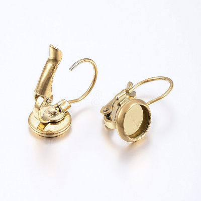 Ion Plating(IP) 304 Stainless Steel Leverback Earring Findings STAS-H425-05G-1