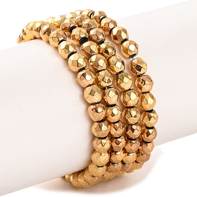 Electroplated Synthetic Non-magnetic Hematite Beads Strands G-H027-B01-02-1