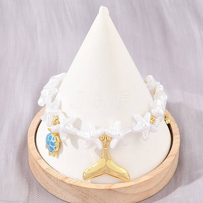Ocean Brass Enamel Charm Bracelets for Women KK-CBA68DA-15A-G-1