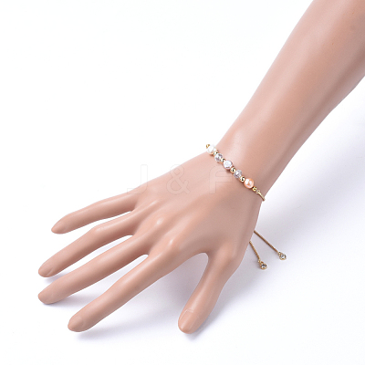 Adjustable Brass Slider Bracelets BJEW-JB05182-1
