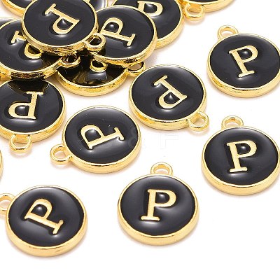 Golden Plated Alloy Charms X-ENAM-S118-02P-1