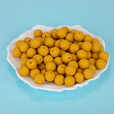 Round Silicone Focal Beads SI-JX0046A-55-1