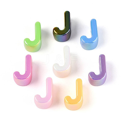UV Plating Opaque Acrylic European Beads OACR-M027-03J-1
