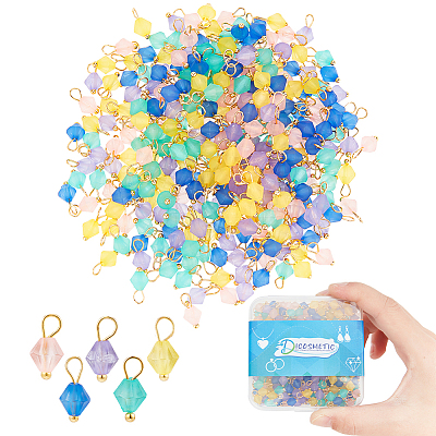 400Pcs Frosted Acrylic Charms FIND-DC0001-49-1
