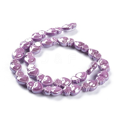 Glazed Porcelain Beads PORC-M003-09K-1