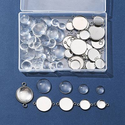 DIY Blank Dome Link Connector Making Kit DIY-FS0005-48-1