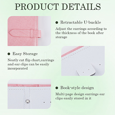 Portable PU Leather Earring Display Book EDIS-WH20011-01C-1