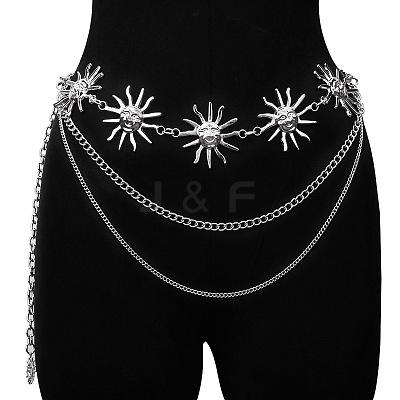 Alloy Sun 3-Layer Waist Chain Belts WG436AA-02-1