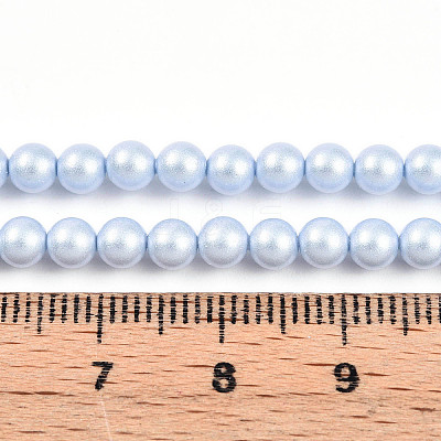 Baking Paint Pearlized Glass Pearl Bead Strands HY-N002-4mm-C04-1