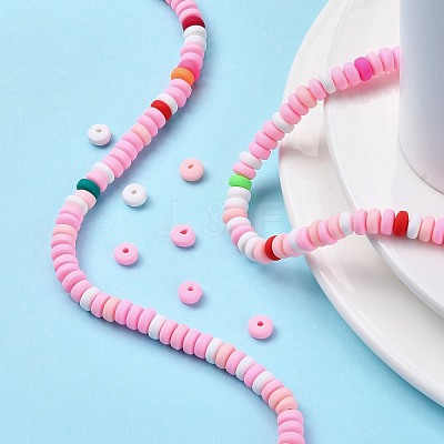 Handmade Polymer Clay Beads Strands X-CLAY-N008-008N-1