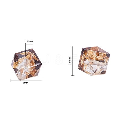 Two Tone Transparent Spray Painted Acrylic Bead LS-X-ACRP-T005-26A-1